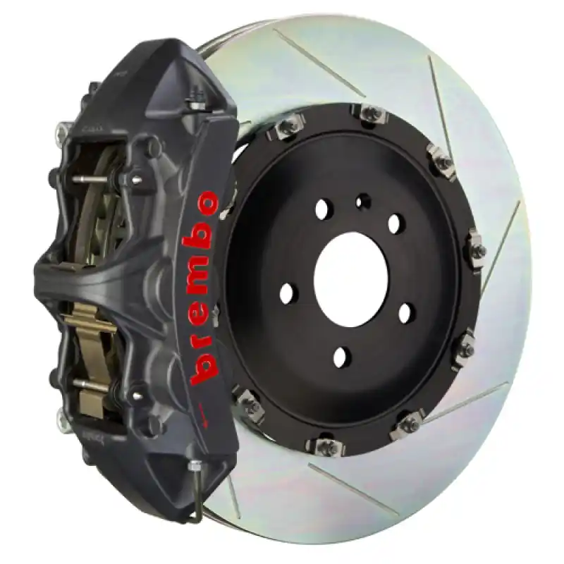 High Quality Brembo 16-20 XC90 Front GTS BBK 6 Piston Cast 405x34 2pc Rotor Slotted Type-1-Black HA