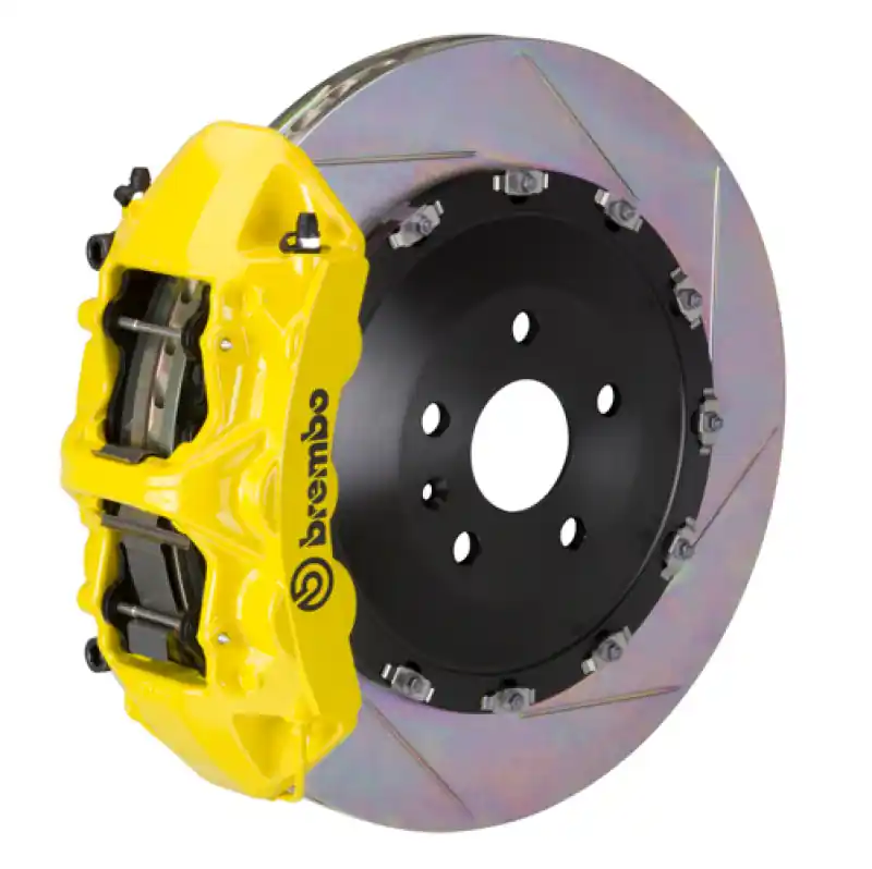 Brembo 18+ RS5 Front GT BBK 6 Piston Cast 405x34 2pc Rotor Slotted Type-1- Yellow Bargain