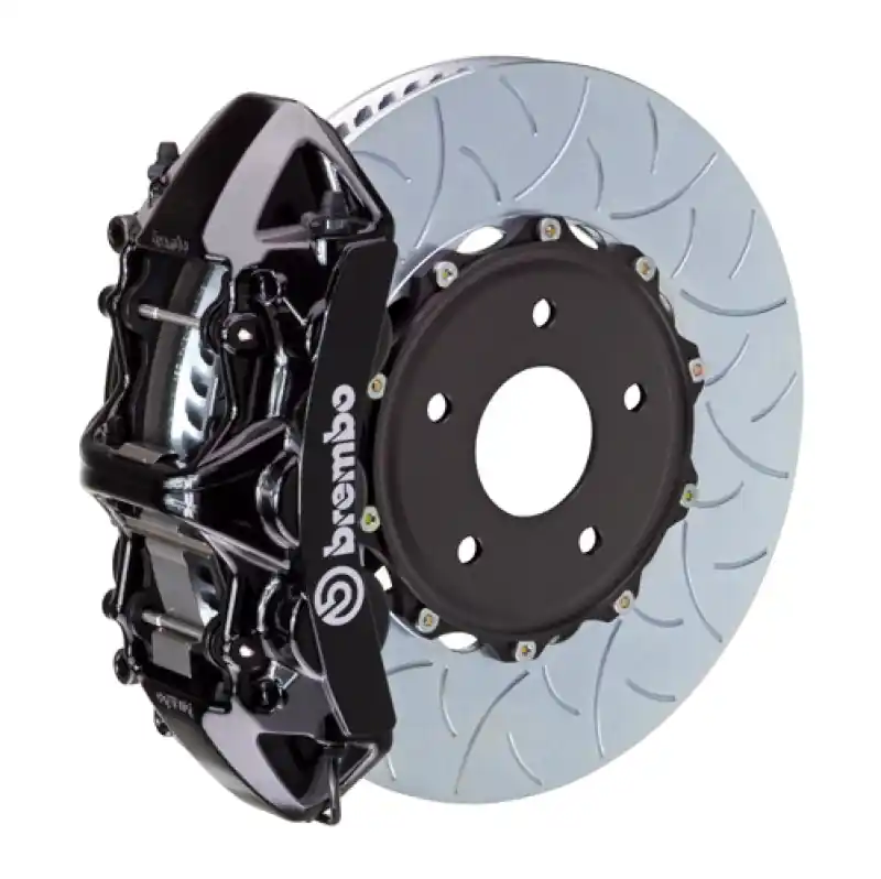 Viral Brembo 12-13 Golf R (Mk6) Front GTS BBK 6 Piston Cast 350x34 2pc Rotor Slotted Type-3-Black HA