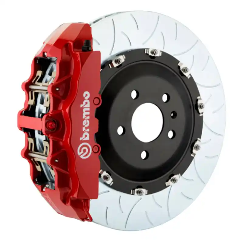 Brembo 16+ XF Front GT BBK 6 Piston Cast 380x34 2pc Rotor Slotted Type-3-Red Bulk Order