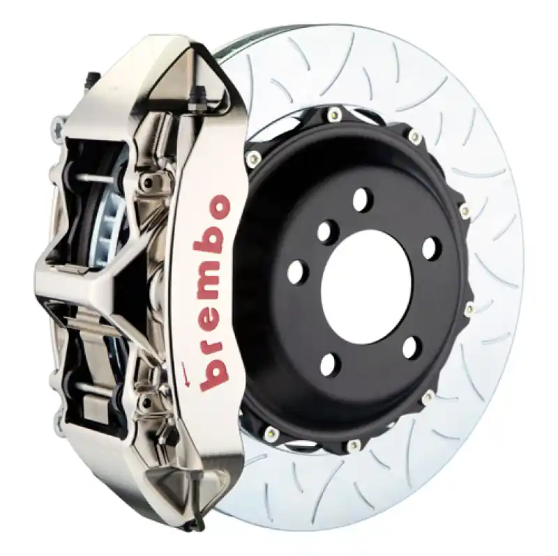 Top Rated Brembo 17-23 530i/530i xDrive Fr GTR BBK 6Pis Billet 380x34 2pc Rotor Slotted Type3-Nickel