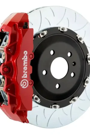Authentic Brembo 16 C450 AMG/17-21 C43 AMG Front GT BBK 6 Piston Cast 380x34 2pc Rotor Slotted Type3-Red