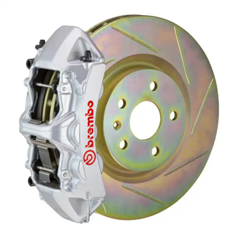Brembo 10-15 Camaro V6 Front GT BBK 6 Piston Cast 355x32 1pc Rotor Slotted Type-1-Silver Cheap
