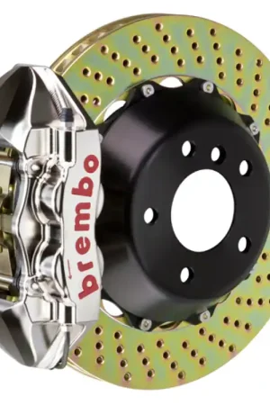 Bargain Brembo 07-15 TT 2.0T/3.2L/09-15 TTS Front GTR BBK 4 Piston Billet 365x29 2pc Rotor Drilled- Nickel