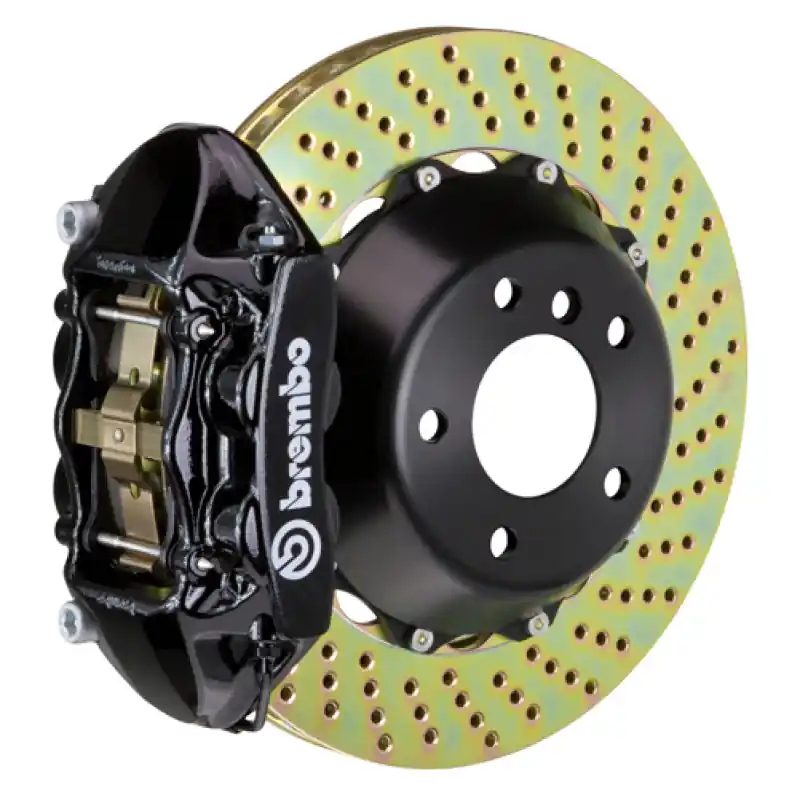 Bulk Order Brembo 11-18 S60 T5/T6/R-Design Front GT BBK 4 Piston Cast 365x29 2pc Rotor Drilled-Black