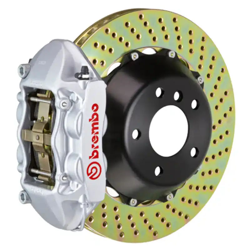 Brembo 13-18 Focus ST Front GT BBK 4 Piston Cast 365x29 2pc Rotor Drilled-Silver Hot Deal