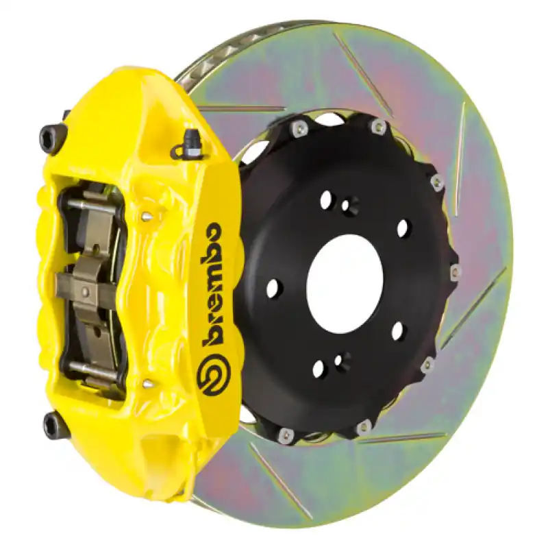 Deal Brembo 16+ Miata MX-5 (ND) Front GT BBK 4 Piston Cast 328x28 2pc Rotor Slotted Type-1- Yellow