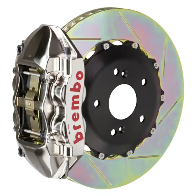 Fast Shipping Brembo 16+ Miata MX-5 (ND) Front GTR BBK 4 Piston Billet 328x28 2pc Rotor Slotted Type1 - Nickel
