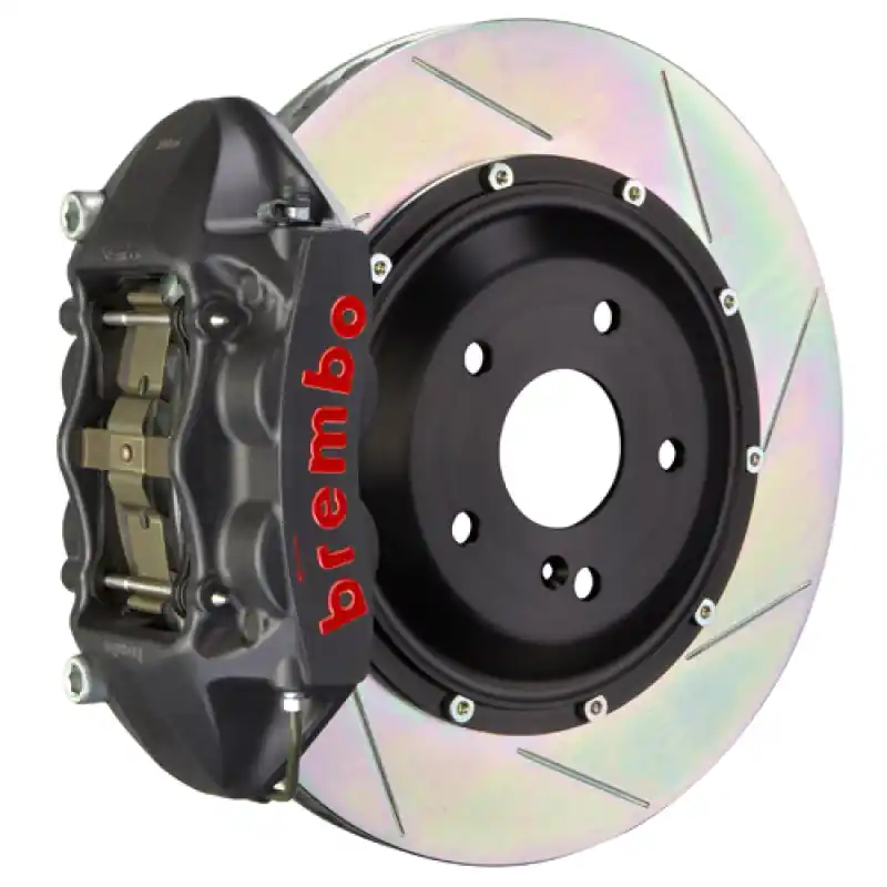 Brembo 14+ Mini Cooper Front GTS BBK 4 Piston Cast 345x28 2pc Rotor Slotted Type1-Black HA Worldwide Shipping