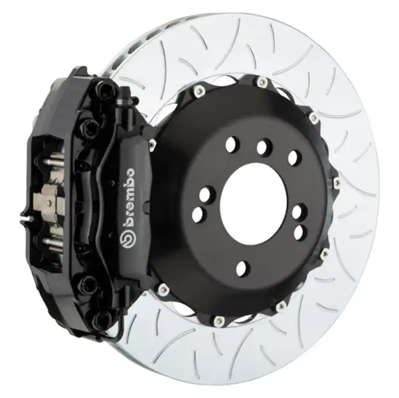 Viral Brembo 14+ Mini Cooper Front GT BBK 4 Piston Cast 345x28 2pc Rotor Slotted Type3-Black