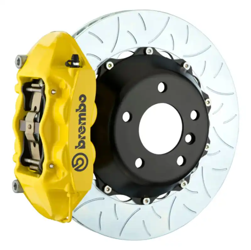 Brembo 19+ Mazda3 Front GT BBK 4 Piston Cast 345x28 2pc Rotor Slotted Type-3- Yellow Hot Picks