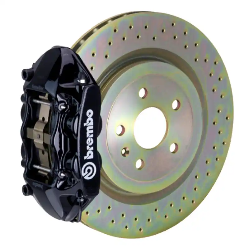 Brembo 08-13 C30 Front GT BBK 4 Piston Cast 336 x28 1pc Rotor Drilled-Black Professional Grade