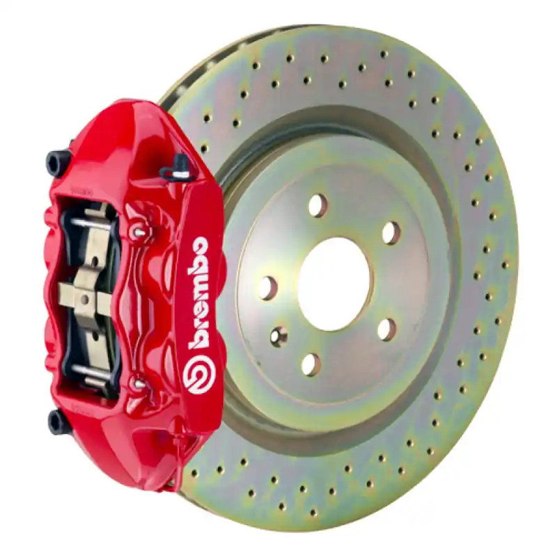 Brembo 08-13 C30 Front GT BBK 4 Piston Cast 336 x28 1pc Rotor Drilled-Red Best Price