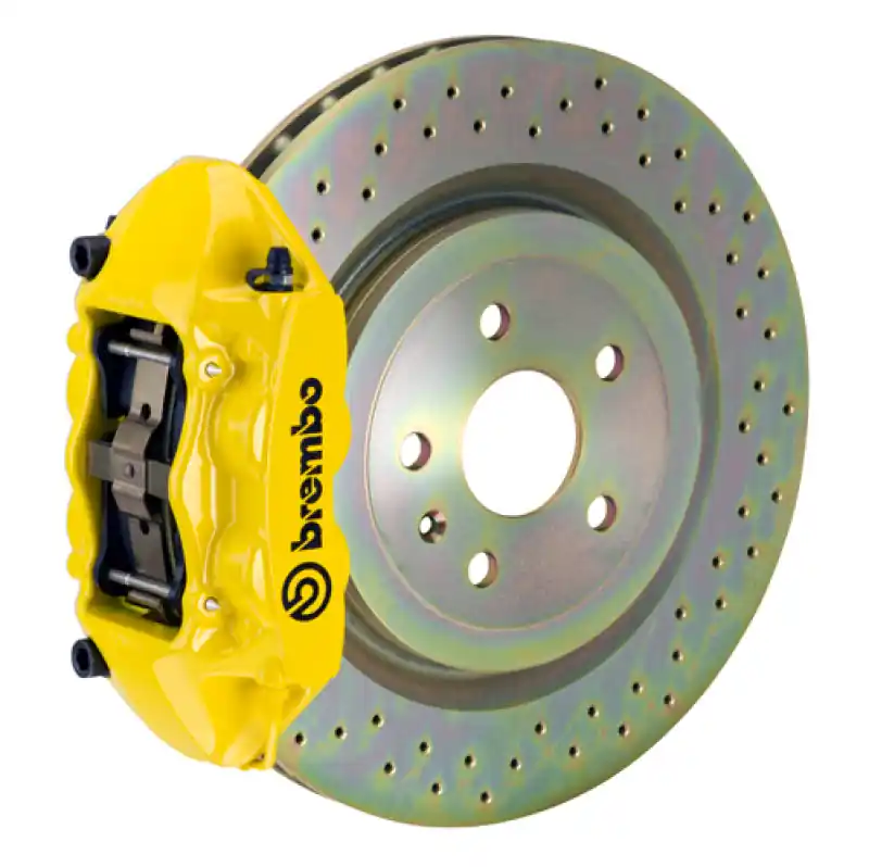 Popular Brembo 11-18 Focus/13-18 Focus ST Front GT BBK 4 Piston Cast 336 x28 1pc Rotor Drilled- Yellow