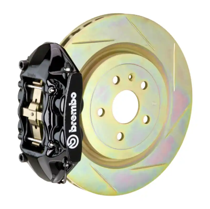 Cheap Brembo 11-18 Focus/13-18 Focus ST Front GT BBK 4 Piston Cast 336 x28 1pc Rotor Slotted Type1-Black