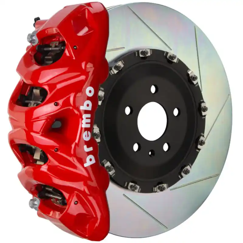 Brembo 17-20 F150 Raptor Front GT BBK 8 Piston Cast 412x38 2pc Rotor Slotted Type-1-Red Place Order