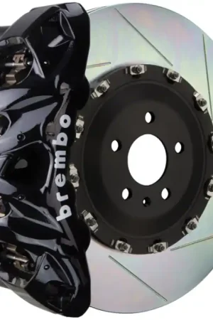 Authentic Brembo 09-16 Panamera/S/4S/Turbo Front GT BBK 8 Piston Cast 412x38 2pc Rotor Slotted Type1-Black