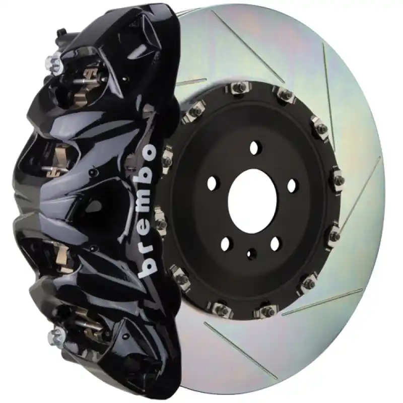 Brembo 21+ Escalade Front GT BBK 8 Piston Cast 412x38 2pc Rotor Slotted Type1-Black Fan Favorite