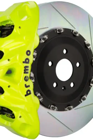 Affordable Brembo 21+ Escalade Fr GT BBK 8Pis Cast 412x38 2pc Rotor Slotted Type1-Fluo. Yellow