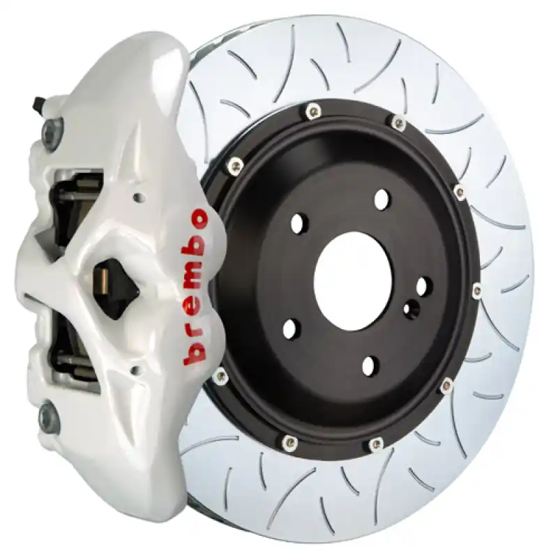 Time-Limited Brembo 19+ Mazda3 Front GT BBK 4 Piston Cast 345x28 2pc Rotor Slotted Type-3- White