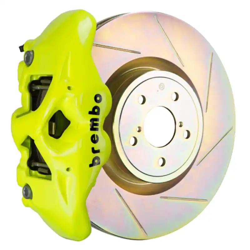 High Quality Brembo 15-21 WRX (VA) Front GT BBK 4 Piston Cast 326 x30 1pc Rotor Slotted Type-1- Fluo. Yellow