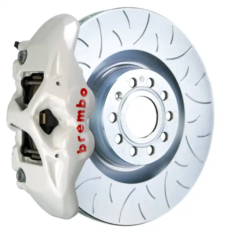 Brembo 05-10 Jetta GLI Front GT BBK 4 Piston Cast 345x30 1pc Rotor Slotted Type3-White Original