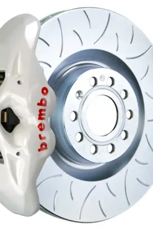 Authentic Brembo 22+ Golf R/22+ S3 Front GT BBK 6 Piston Cast 380x34 2pc Rotor Slotted Type3- White